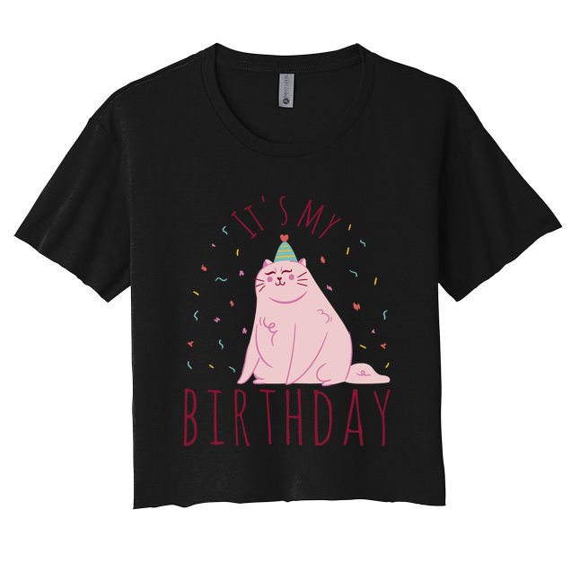 It's My Birthday Cat Crop Top