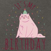 It's My Birthday Cat Cotton Canvas Backpack