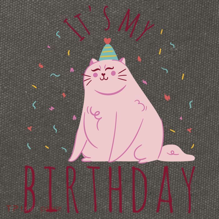 It's My Birthday Cat Cotton Canvas Backpack
