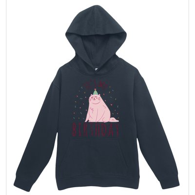 It's My Birthday Cat Urban Pullover Hoodie