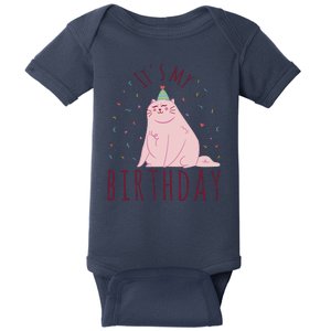 It's My Birthday Cat Baby Bodysuit