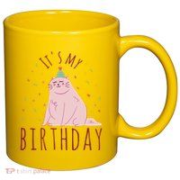 It's My Birthday Cat 11oz C Handle Ceramic Mug