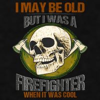 I May Be Old But I Was A Firefighter When It Was Cool Ladies PosiCharge Tri-Blend Wicking Tank
