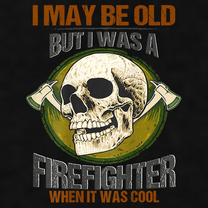 I May Be Old But I Was A Firefighter When It Was Cool Ladies PosiCharge Tri-Blend Wicking Tank
