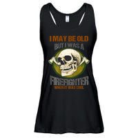 I May Be Old But I Was A Firefighter When It Was Cool Ladies Essential Flowy Tank