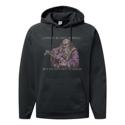 I Might Be Out Of Spells But IM Not Out Of Shells Performance Fleece Hoodie