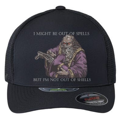 I Might Be Out Of Spells But IM Not Out Of Shells Flexfit Unipanel Trucker Cap