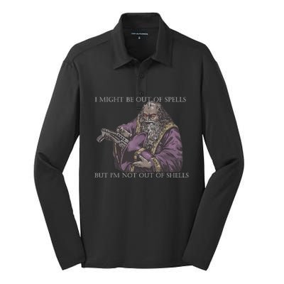 I Might Be Out Of Spells But IM Not Out Of Shells Silk Touch Performance Long Sleeve Polo