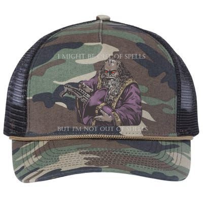 I Might Be Out Of Spells But IM Not Out Of Shells Retro Rope Trucker Hat Cap