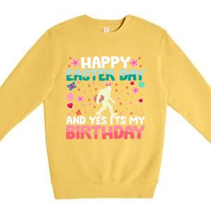 It's My Birthday And Easter Day Happy To Me You Bigfoot Meaningful Gift Premium Crewneck Sweatshirt