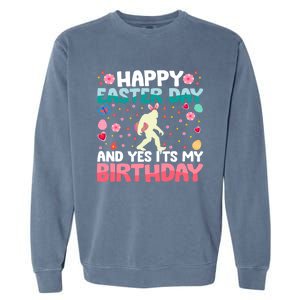 It's My Birthday And Easter Day Happy To Me You Bigfoot Meaningful Gift Garment-Dyed Sweatshirt