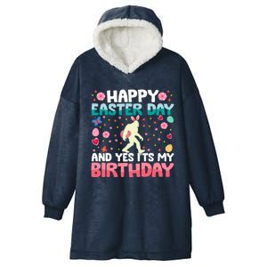 It's My Birthday And Easter Day Happy To Me You Bigfoot Meaningful Gift Hooded Wearable Blanket