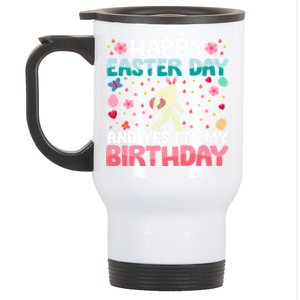 It's My Birthday And Easter Day Happy To Me You Bigfoot Meaningful Gift Stainless Steel Travel Mug