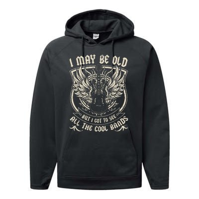 I May Be Old But I Got To See All The Cool Band Rock Concert Performance Fleece Hoodie