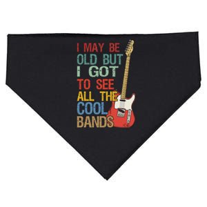 I May Be Old But I Got To See All The Cool Bands Concert USA-Made Doggie Bandana