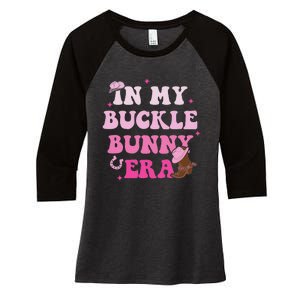 In My Buckle Bunny Era Design Women's Tri-Blend 3/4-Sleeve Raglan Shirt