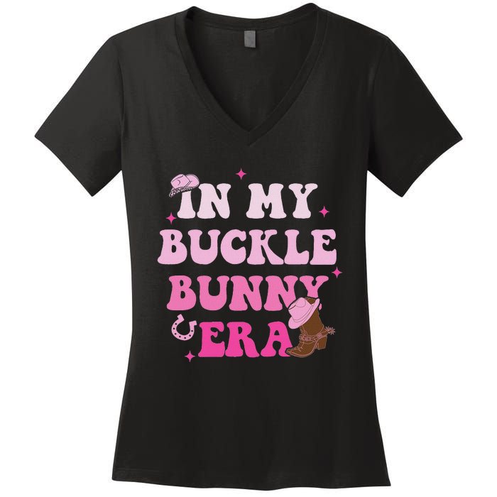 In My Buckle Bunny Era Design Women's V-Neck T-Shirt