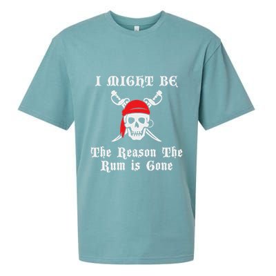 I Might Be The Reason The Rum Is Gone Pirate Day Sueded Cloud Jersey T-Shirt