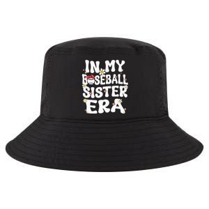 In My Baseball Sister Era Groovy Retro Proud Baseball Sister Cool Comfort Performance Bucket Hat