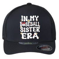 In My Baseball Sister Era Groovy Retro Proud Baseball Sister Flexfit Unipanel Trucker Cap