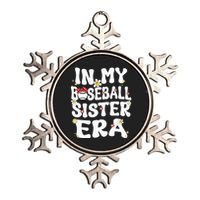 In My Baseball Sister Era Groovy Retro Proud Baseball Sister Metallic Star Ornament