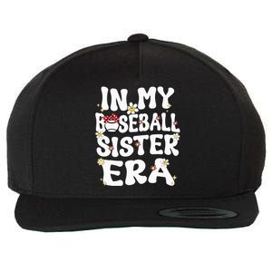 In My Baseball Sister Era Groovy Retro Proud Baseball Sister Wool Snapback Cap