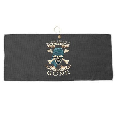 I Might Be The Reason The Rum Is Gone Vintage Funny Rum Large Microfiber Waffle Golf Towel