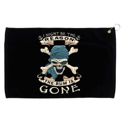 I Might Be The Reason The Rum Is Gone Vintage Funny Rum Grommeted Golf Towel