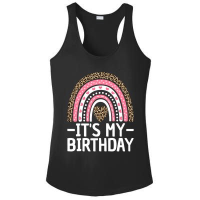 Its My Birthday Bday Outfit Rainbow Birthday Ladies PosiCharge Competitor Racerback Tank