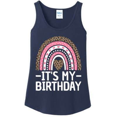 Its My Birthday Bday Outfit Rainbow Birthday Ladies Essential Tank