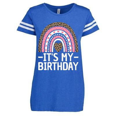 Its My Birthday Bday Outfit Rainbow Birthday Enza Ladies Jersey Football T-Shirt