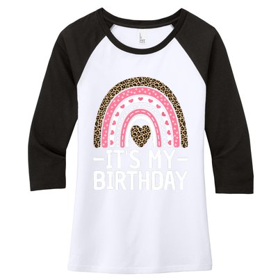 Its My Birthday Bday Outfit Rainbow Birthday Women's Tri-Blend 3/4-Sleeve Raglan Shirt