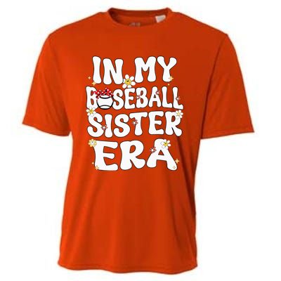 In My Baseball Sister Era Groovy Retro Proud Baseball Sister Cooling Performance Crew T-Shirt