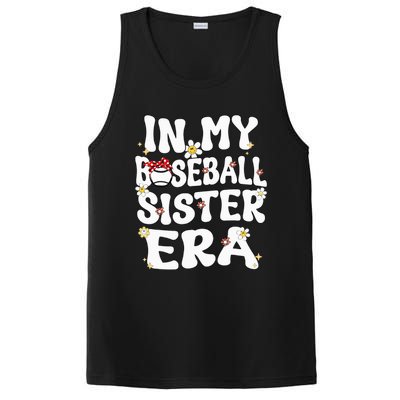 In My Baseball Sister Era Groovy Retro Proud Baseball Sister PosiCharge Competitor Tank