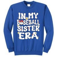 In My Baseball Sister Era Groovy Retro Proud Baseball Sister Tall Sweatshirt