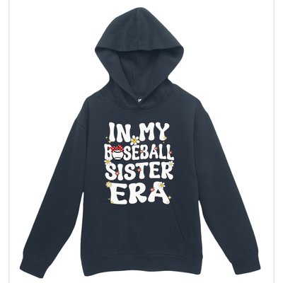 In My Baseball Sister Era Groovy Retro Proud Baseball Sister Urban Pullover Hoodie