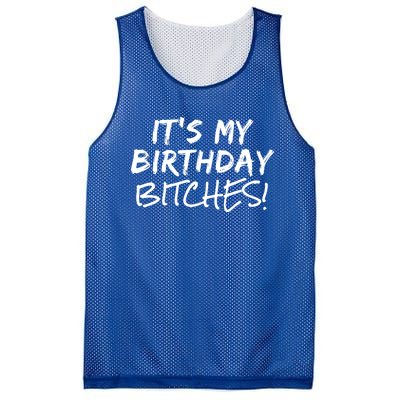 It's My Birthday Bitches Funny Birthday Gift Mesh Reversible Basketball Jersey Tank