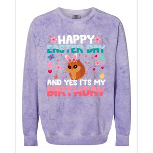 It's My Birthday And Easter Day Happy To Me You Squirrel Gift Colorblast Crewneck Sweatshirt