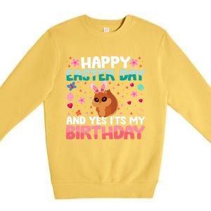 It's My Birthday And Easter Day Happy To Me You Squirrel Gift Premium Crewneck Sweatshirt