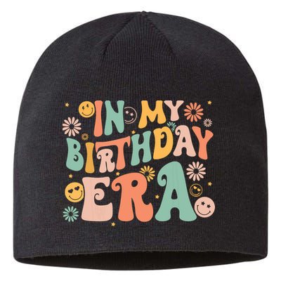 In My Birthday Era Retro Vintage Groovy Birthday Girl Sustainable Beanie