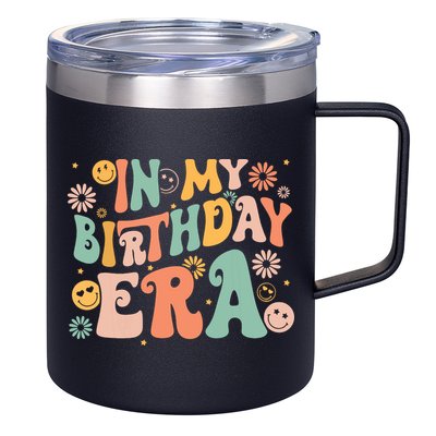 In My Birthday Era Retro Vintage Groovy Birthday Girl 12oz Stainless Steel Coffee Mug