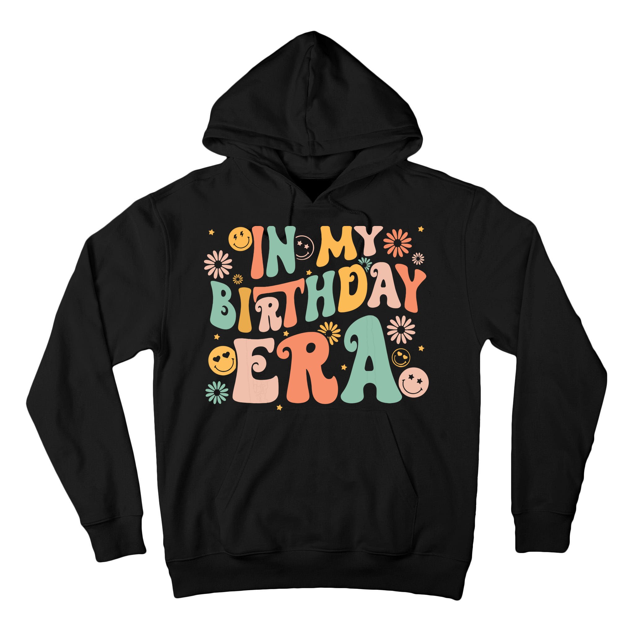 In My Birthday Era Retro Vintage Groovy Birthday Girl Tall Hoodie