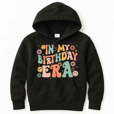 In My Birthday Era Retro Vintage Groovy Birthday Girl Kids Hoodie