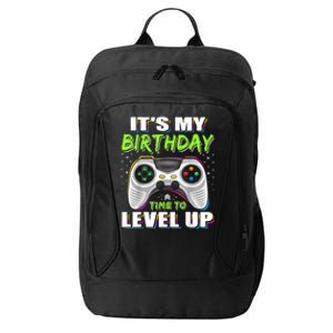 Its My Birthday Boy Time To Level Up Video Game Gift City Backpack