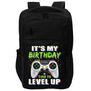 Its My Birthday Boy Time To Level Up Video Game Gift Impact Tech Backpack