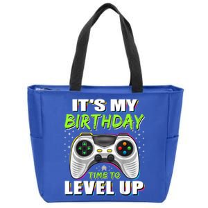 Its My Birthday Boy Time To Level Up Video Game Gift Zip Tote Bag