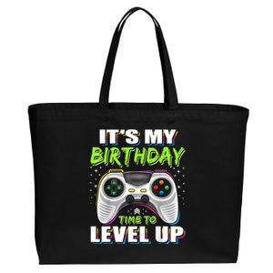 Its My Birthday Boy Time To Level Up Video Game Gift Cotton Canvas Jumbo Tote