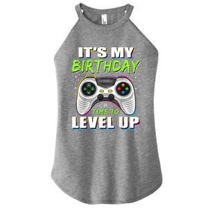 Its My Birthday Boy Time To Level Up Video Game Gift Women's Perfect Tri Rocker Tank