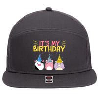 It's My Birthday Boo Cute 7 Panel Mesh Trucker Snapback Hat