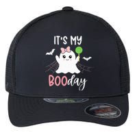 Its My Boo Day Cute Halloween Birthday Ghost Pink Bow Flexfit Unipanel Trucker Cap